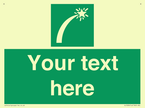 Custom sign safe condition Survival craft distress signal